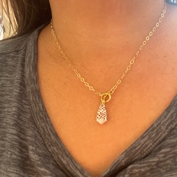 Hawaiian Cone Shell Pendant on 14k Chain/Rare - Picture 8 of 8